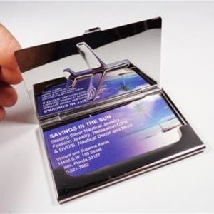 AIRCRAFT METAL AIRPLANE TRAVEL CARD HOLDER CASE